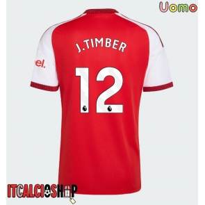 Arsenal Jurrien Timber #12 Prima Maglia 2026-27 Manica Corta Arsenal Jurrien Timber #12 Prima Maglia 2026-27 Manica Corta
